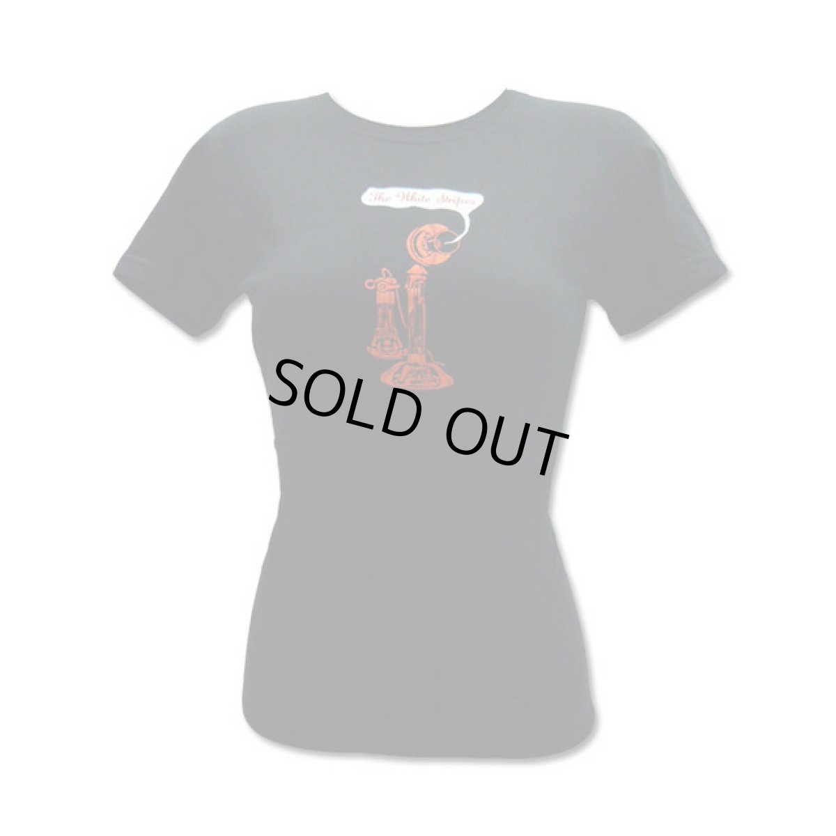 画像1: White Stripes ホワイト・ストライプス Telephone Tシャツ (Girl's Mサイズ) (1)