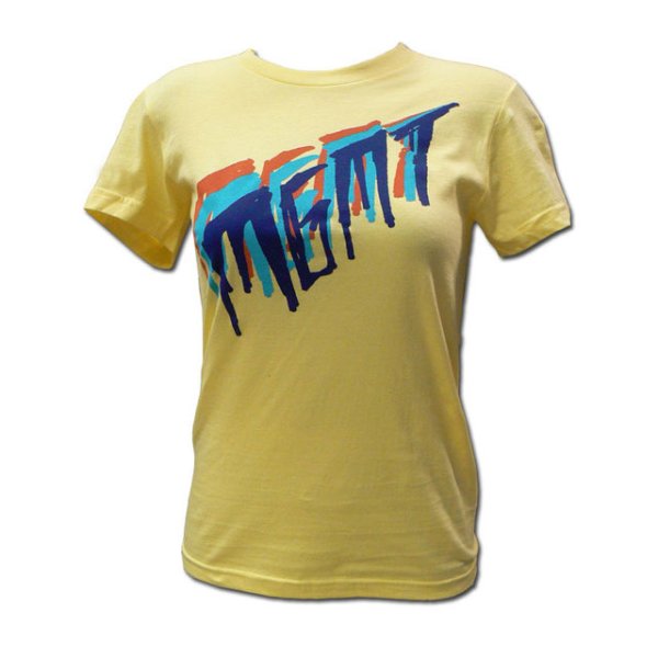 画像1: MGMT Tri-Color Scratch on Yellow Tシャツ (Girl's Mサイズ)＜セール特価商品＞ (1)