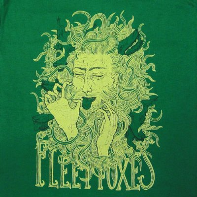 画像1: Fleet Foxes フリート・フォクシーズ FF Green Tシャツ