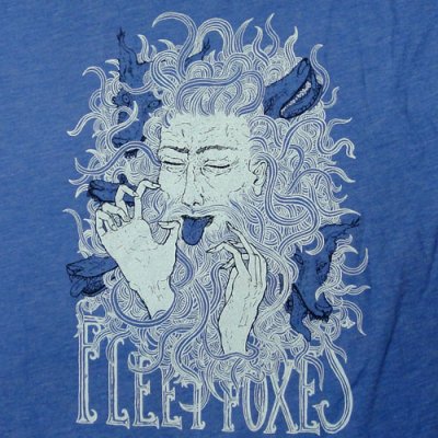 画像1: Fleet Foxes フリート・フォクシーズ FF Blue Tシャツ