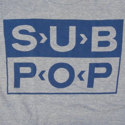 画像1: Sub Pop Records サブポップ Monochrome Blue Tシャツ