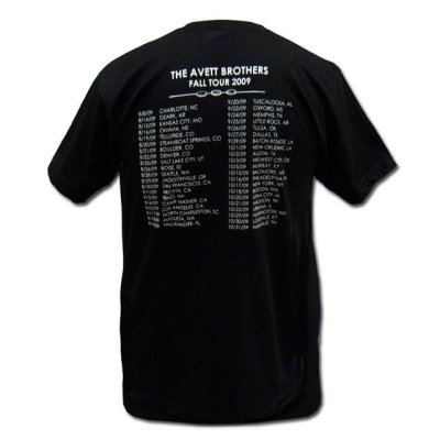 画像1: Avett Brothers アヴェット・ブラザーズ Black Tour Dates Tシャツ＜セール特価商品＞