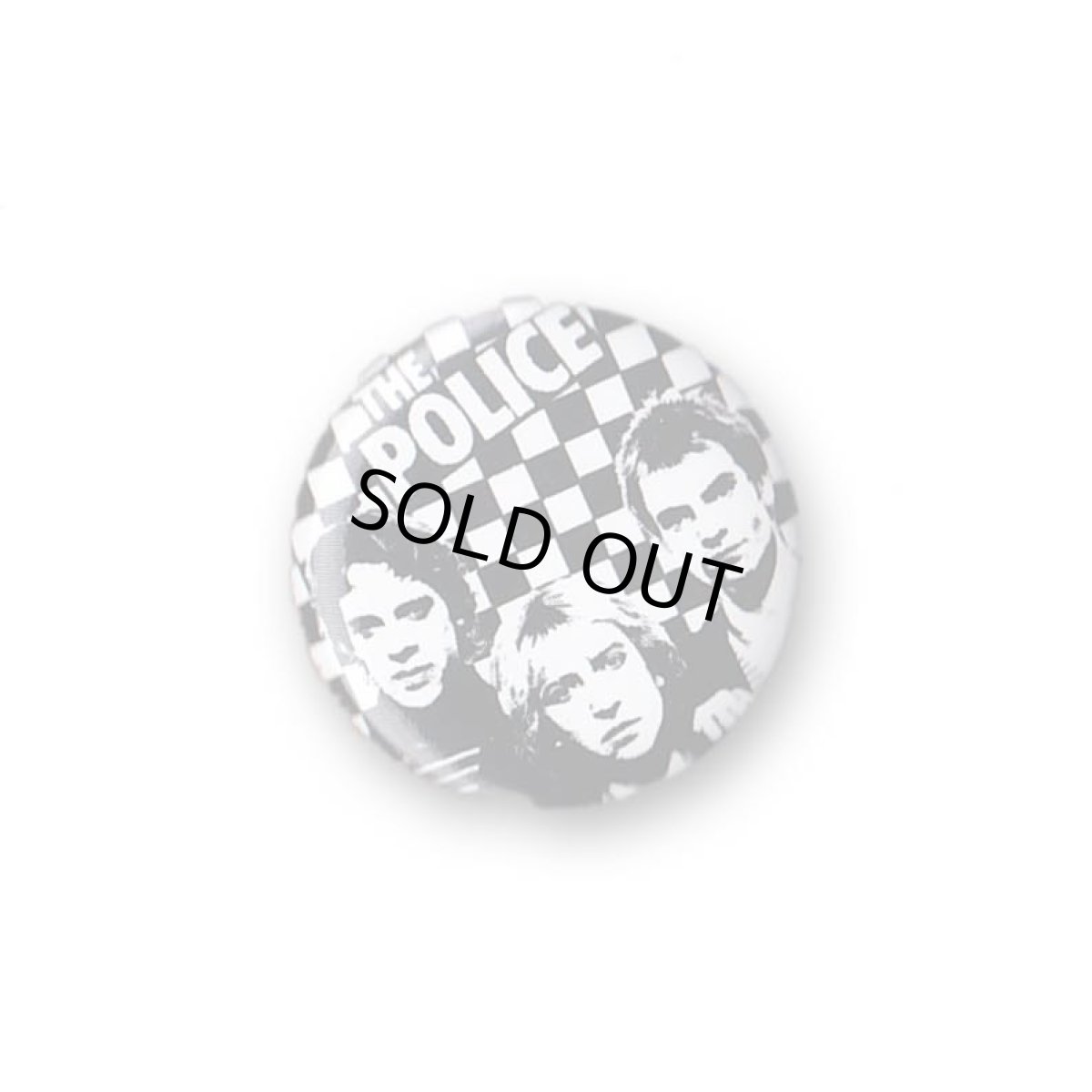 画像1: The Police 缶バッジ ザ・ポリス Checkered Photo (1)