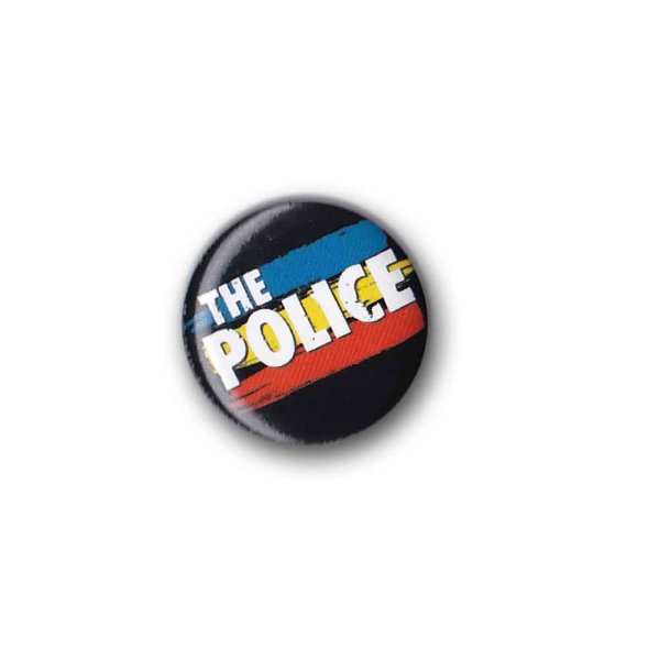 画像1: The Police 缶バッジ ザ・ポリス Striped Logo (1)