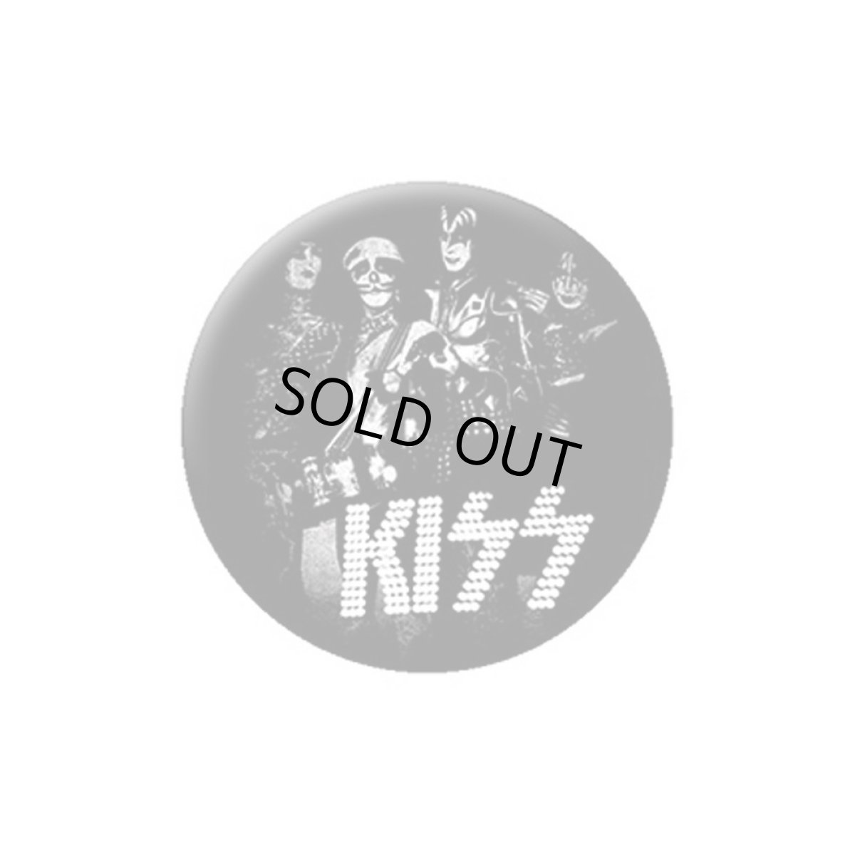 画像1: KISS 缶バッジ キッス Logo Black And White (1)