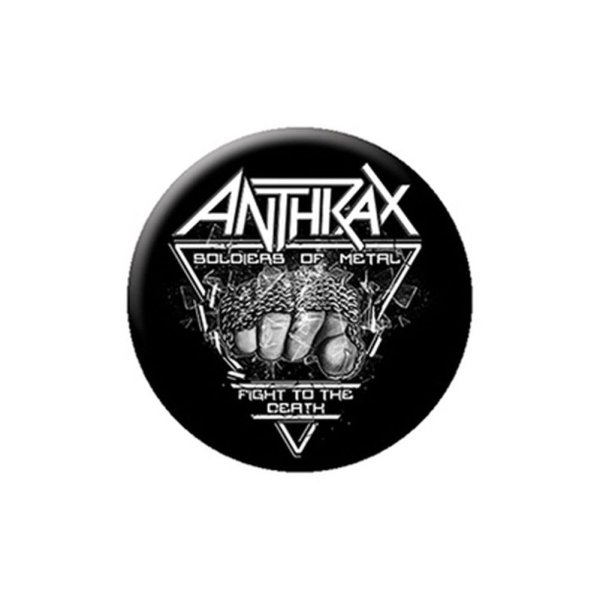 画像1: Anthrax 缶バッジ アンスラックス Fistful Of Metal (1)