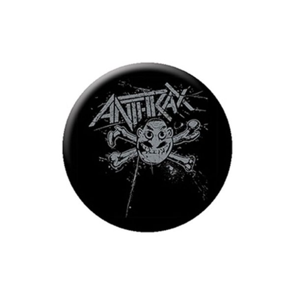 画像1: Anthrax 缶バッジ アンスラックス Grey Man (1)