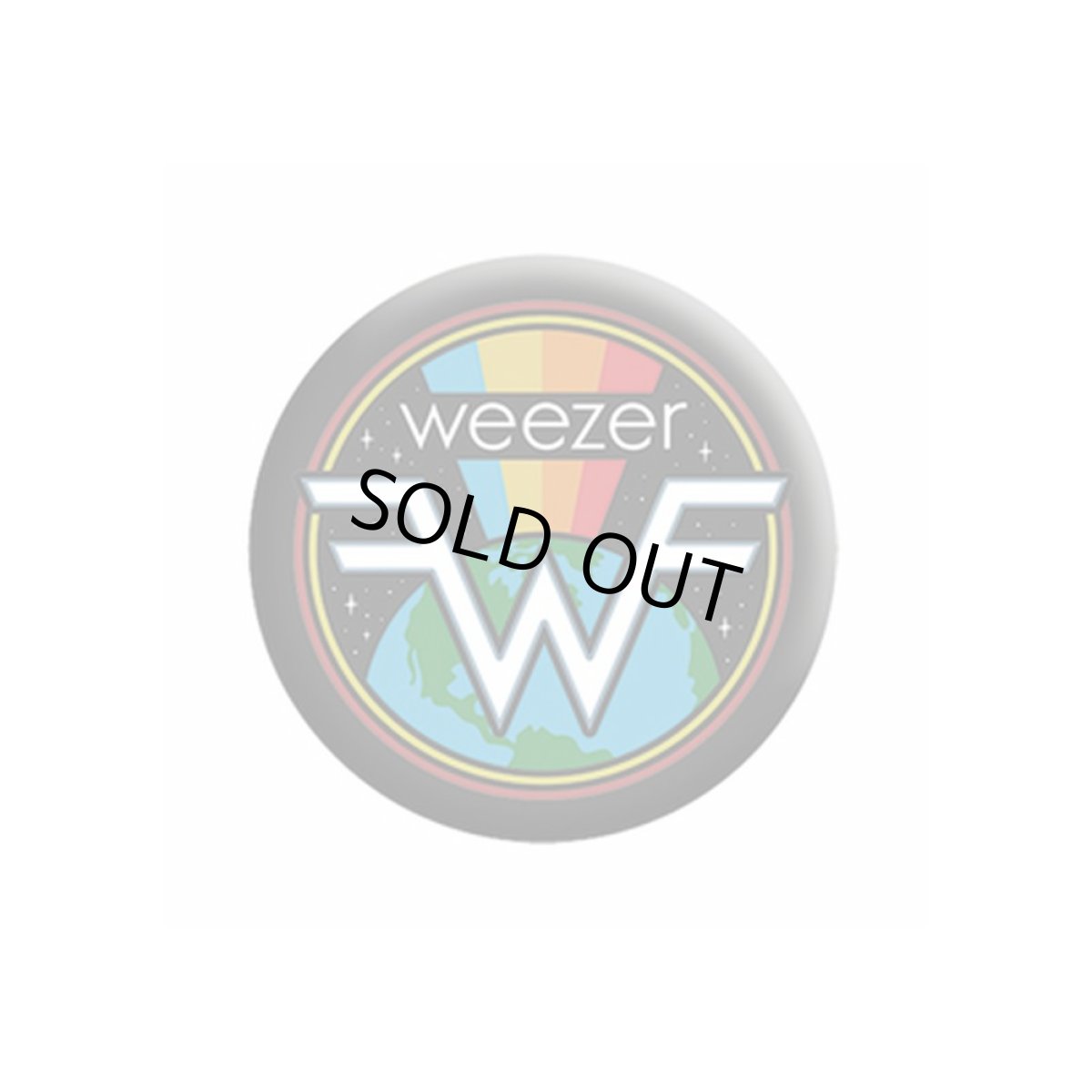 画像1: Weezer 缶バッジ ウィーザー Earth Rainbow (1)