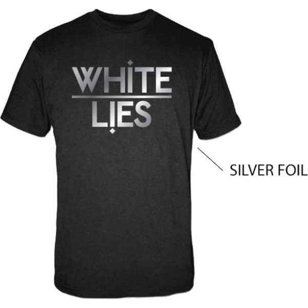 画像1: White Lies ホワイト・ライズ Silver Foil Logo Tシャツ (Sサイズ)＜セール特価商品＞ (1)