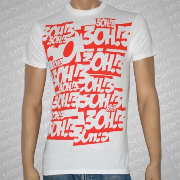 画像1: 3OH!3 スリー・オー！・スリー Stacked Logo Tシャツ＜セール特価商品＞ (1)
