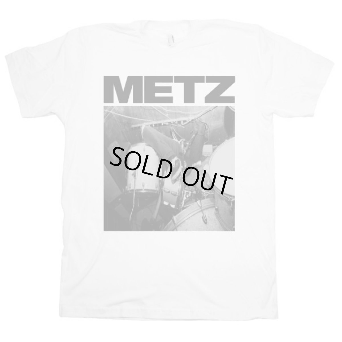 画像1: Metz メッツ Drums White Tシャツ (1)