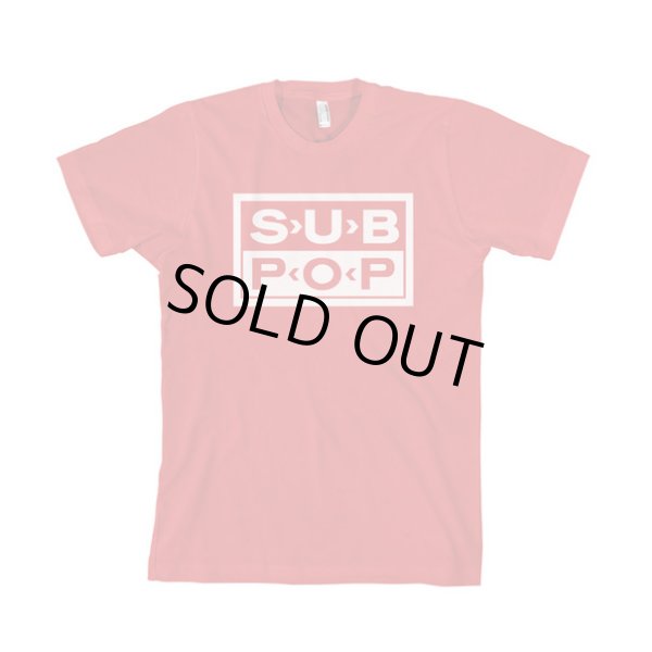 画像1: Sub Pop Records サブ・ポップ Red w/white Logo Tシャツ (1)