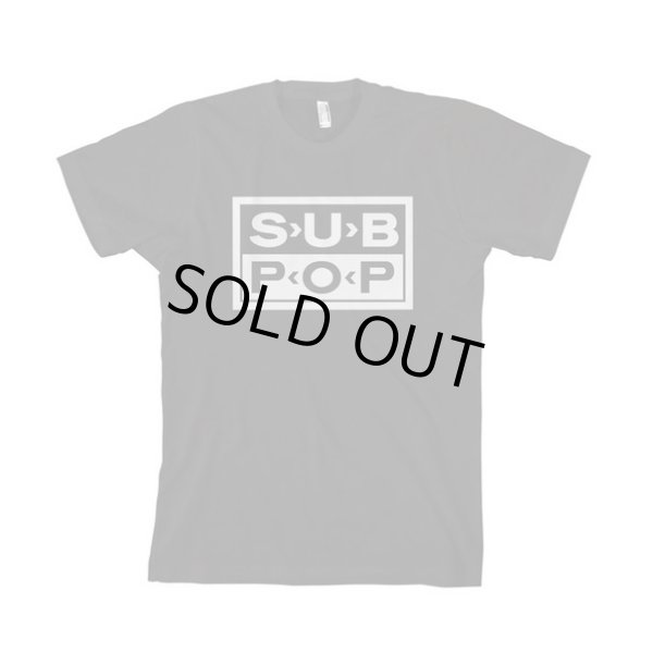 画像1: Sub Pop Records サブポップ Logo on Black Tシャツ (1)