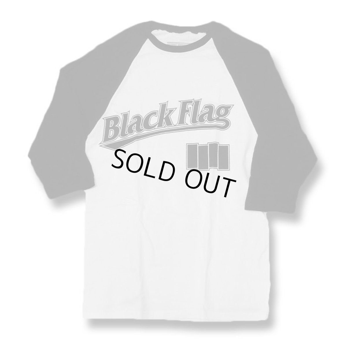 画像1: Black Flag ブラック・フラッグ Baseball Bars ラグラン七部袖Tシャツ (1)
