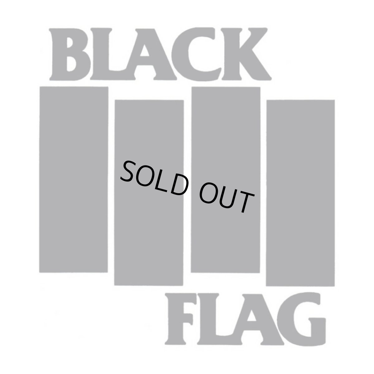 画像1: Black Flag ブラック・フラッグ Bars And Logo WHITE ステッカー (1)