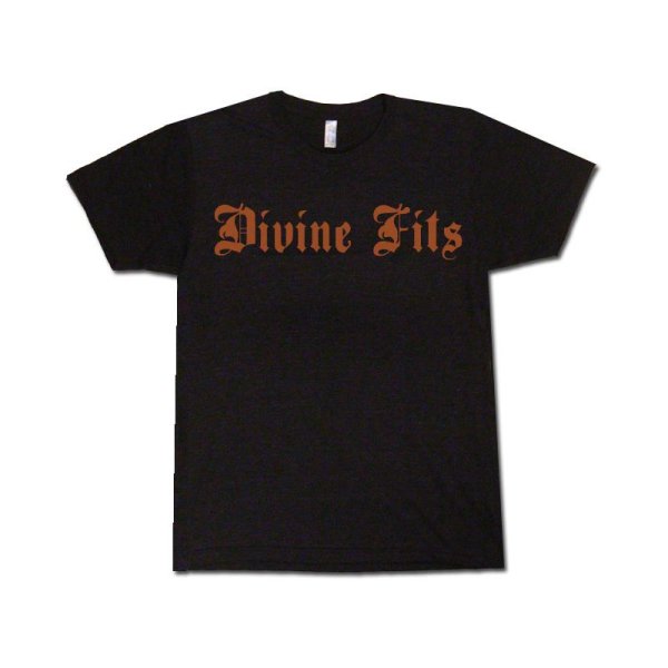 画像1: Divine Fits ディヴァイン・フィッツ Orange Logo on BLACK Tシャツ [S/Mサイズ]＜セール特価商品＞ (1)