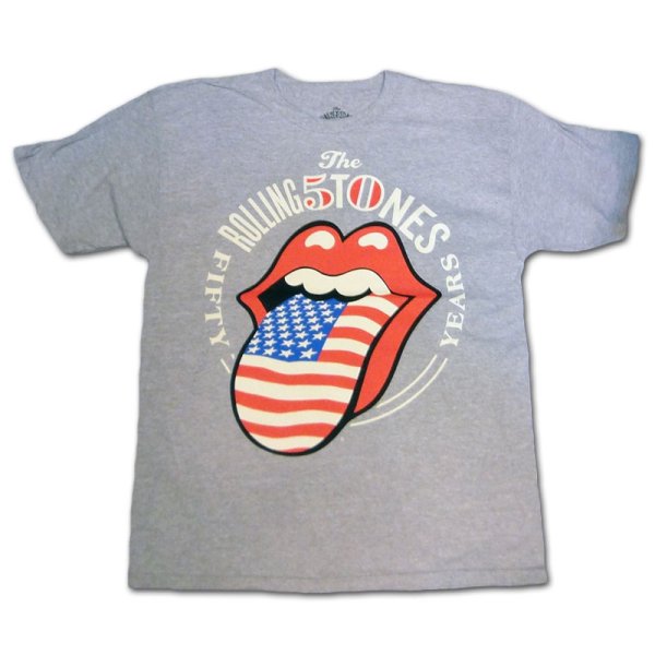 画像1: Rolling Stones Tシャツ ローリング・ストーンズ 50th Anniversary Tour Grey (1)