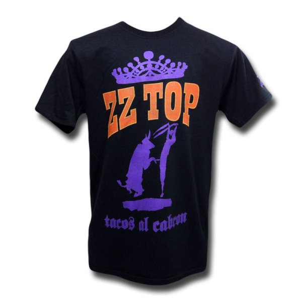 画像1: ZZ Top バンドTシャツ ZZトップ Tacos Black (1)