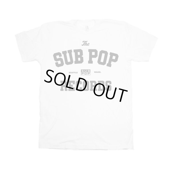 画像1: Sub Pop Records Tシャツ サブ・ポップ・レコーズ Sporty WHITE (1)