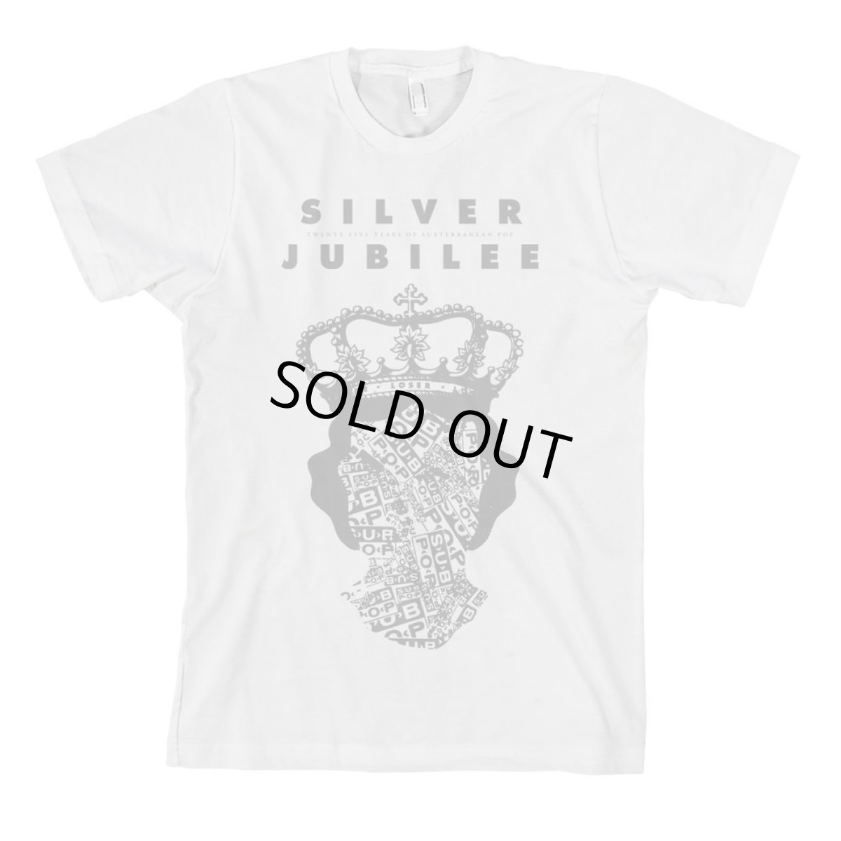 画像1: Sub Pop Records Tシャツ サブ・ポップ・レコーズ Queen Silver ＜セール特価商品＞ (1)