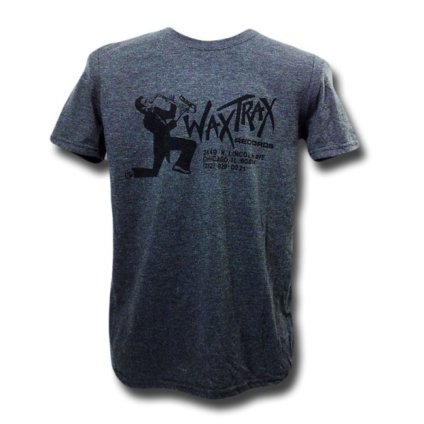 画像1: Wax Trax! Records Tシャツ ワックス・トラックス! Lincoln Ave. HEATHER GRAY (1)