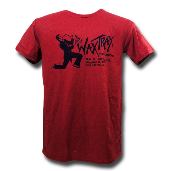 画像1: Wax Trax! Records Tシャツ ワックス・トラックス! Lincoln Ave. RED (1)