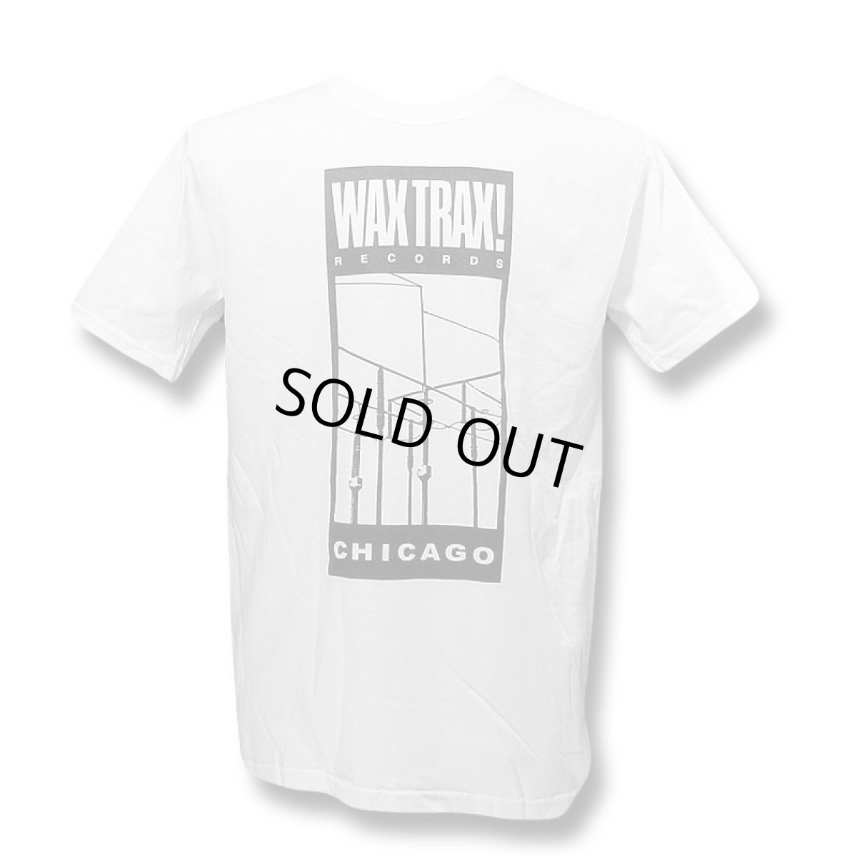画像1: Wax Trax! Records Tシャツ ワックス・トラックス! Wire Logo WHITE (1)