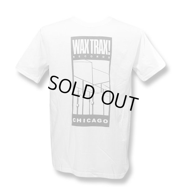 画像1: Wax Trax! Records Tシャツ ワックス・トラックス! Wire Logo WHITE (1)