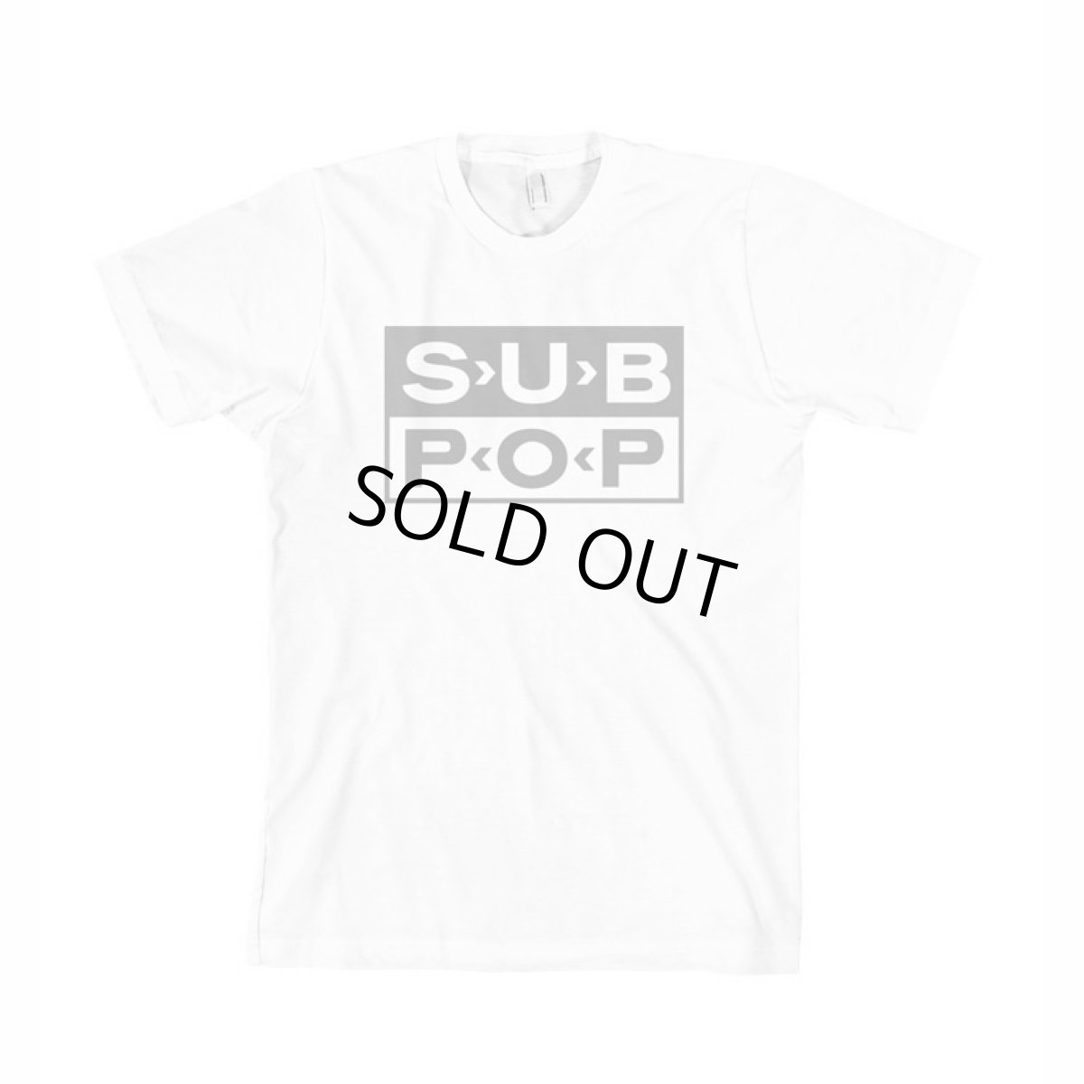 画像1: Sub Pop Records サブポップ Logo on White Tシャツ (1)