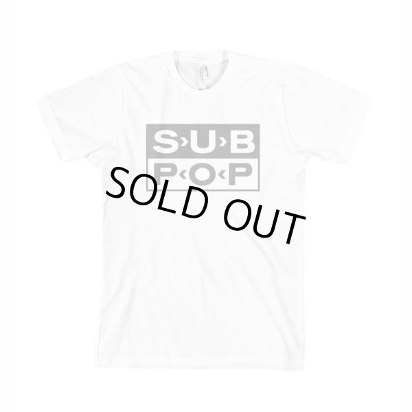 画像1: Sub Pop Records サブポップ Logo on White Tシャツ (1)