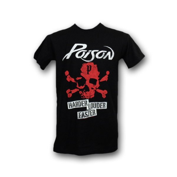 画像1: Poison バンドTシャツ ポイズン Harder Faster Louder (1)