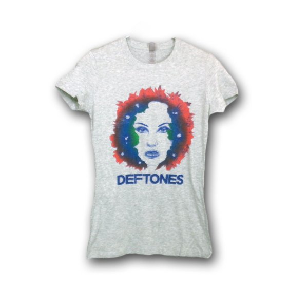 画像1: Deftones バンドTシャツ デフトーンズ Floral Face レディース (1)