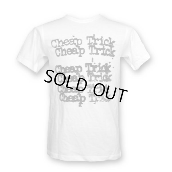 画像1: Cheap Trick バンドTシャツ チープ・トリック Stacked Logo WHITE (1)