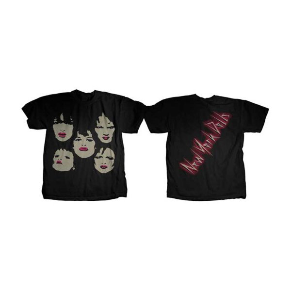 画像1: New York Dolls バンドTシャツ ニューヨーク・ドールズ Faces レディース (1)