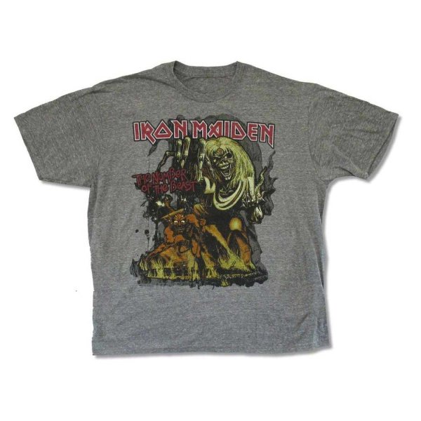 画像1: Iron Maiden バンドTシャツ アイアン・メイデン Gray Beast (1)