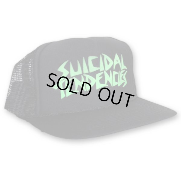 画像1: Suicidal Tendencies スナップバックキャップ スイサイダル・テンデンシーズ Logo Flip Up Hat FLUO GREEN (1)