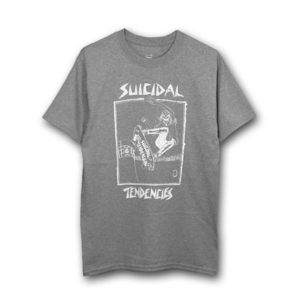 画像1: Suicidal Tendencies バンドTシャツ スイサイダル・テンデンシーズ Old School Skater GREY (1)
