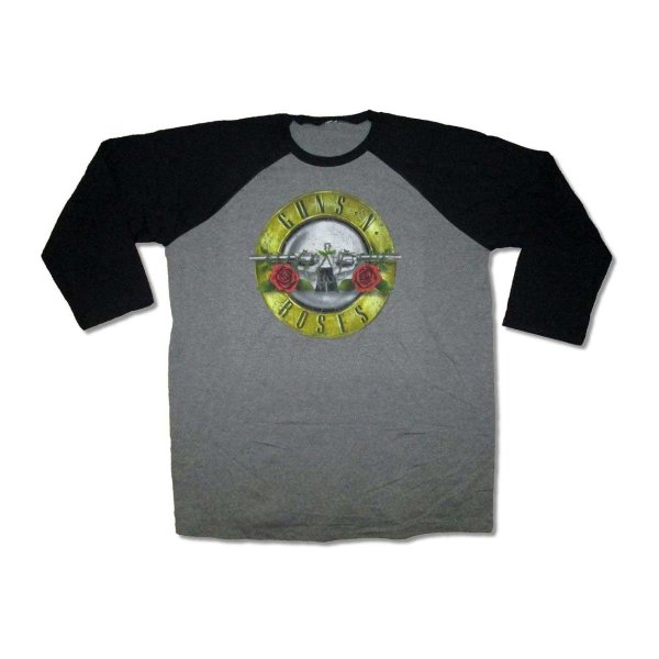 画像1: Guns N' Roses ラグランTシャツ ガンズ・アンド・ローゼス Bullet Logo (1)