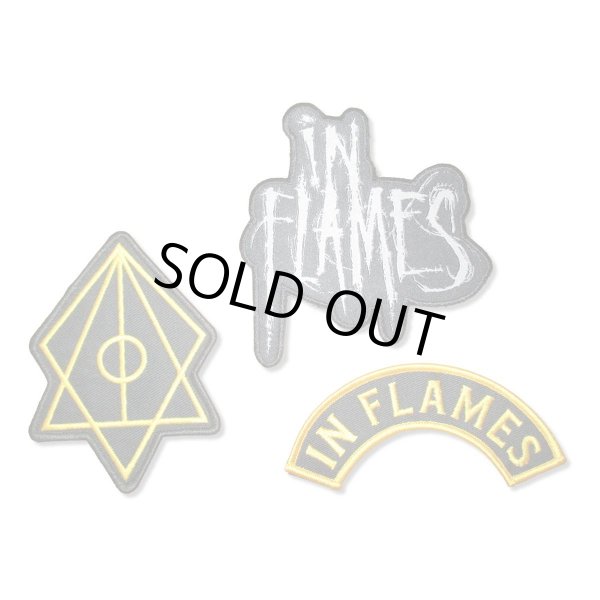 画像1: In Flames パッチ3種セット イン・フレイムス Embroidered (1)
