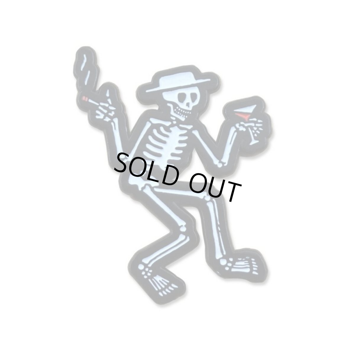 画像1: Social Distortion エナメルピンバッジ ソーシャル・ディストーション Skelly (1)