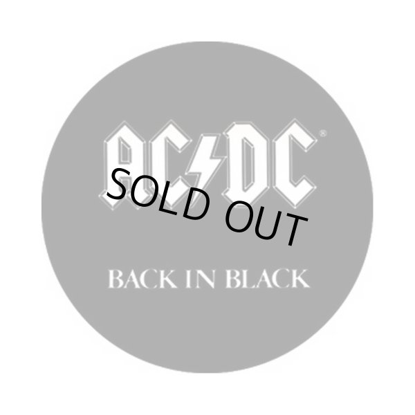 画像1: AC/DC 缶バッジ エーシー・ディーシー Back In Black 1.5 Inch Button (1)