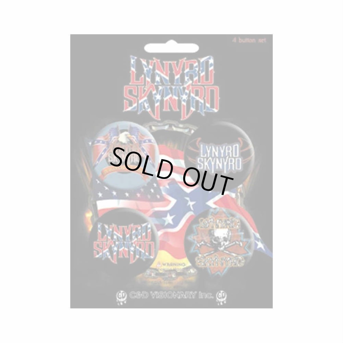 画像1: Lynyrd Skynyrd 缶バッジ4個セット レイナード・スキナード1.5 Inch Button (1)