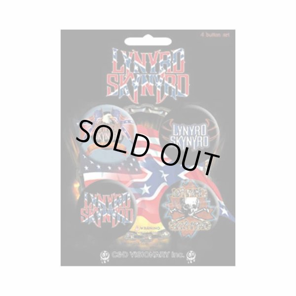 画像1: Lynyrd Skynyrd 缶バッジ4個セット レイナード・スキナード1.5 Inch Button (1)