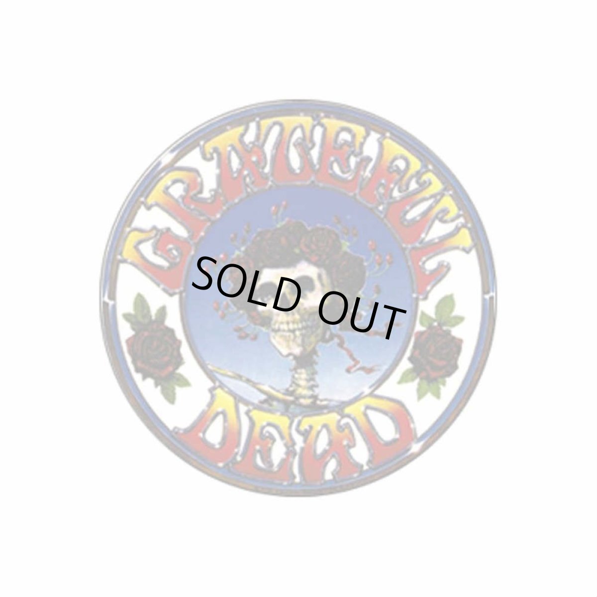 画像1: Grateful Dead 缶バッジ グレイトフル・デッド Rose Skull 1 Inch Button (1)