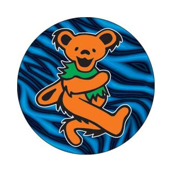 画像1: Grateful Dead 缶バッジ グレイトフル・デッド Orange Bear 1.25 Inch Button (1)