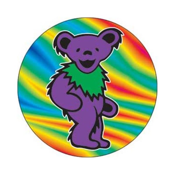 画像1: Grateful Dead 缶バッジ グレイトフル・デッド Purple Bear 1.25 Inch Button (1)