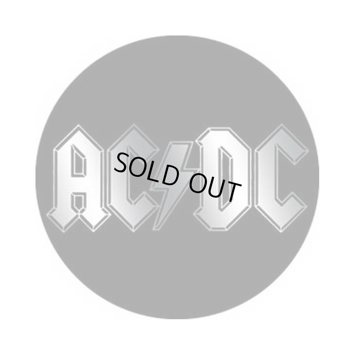 画像1: AC/DC 缶バッジ エーシー・ディーシー Chrome Logo 1 Inch Button (1)