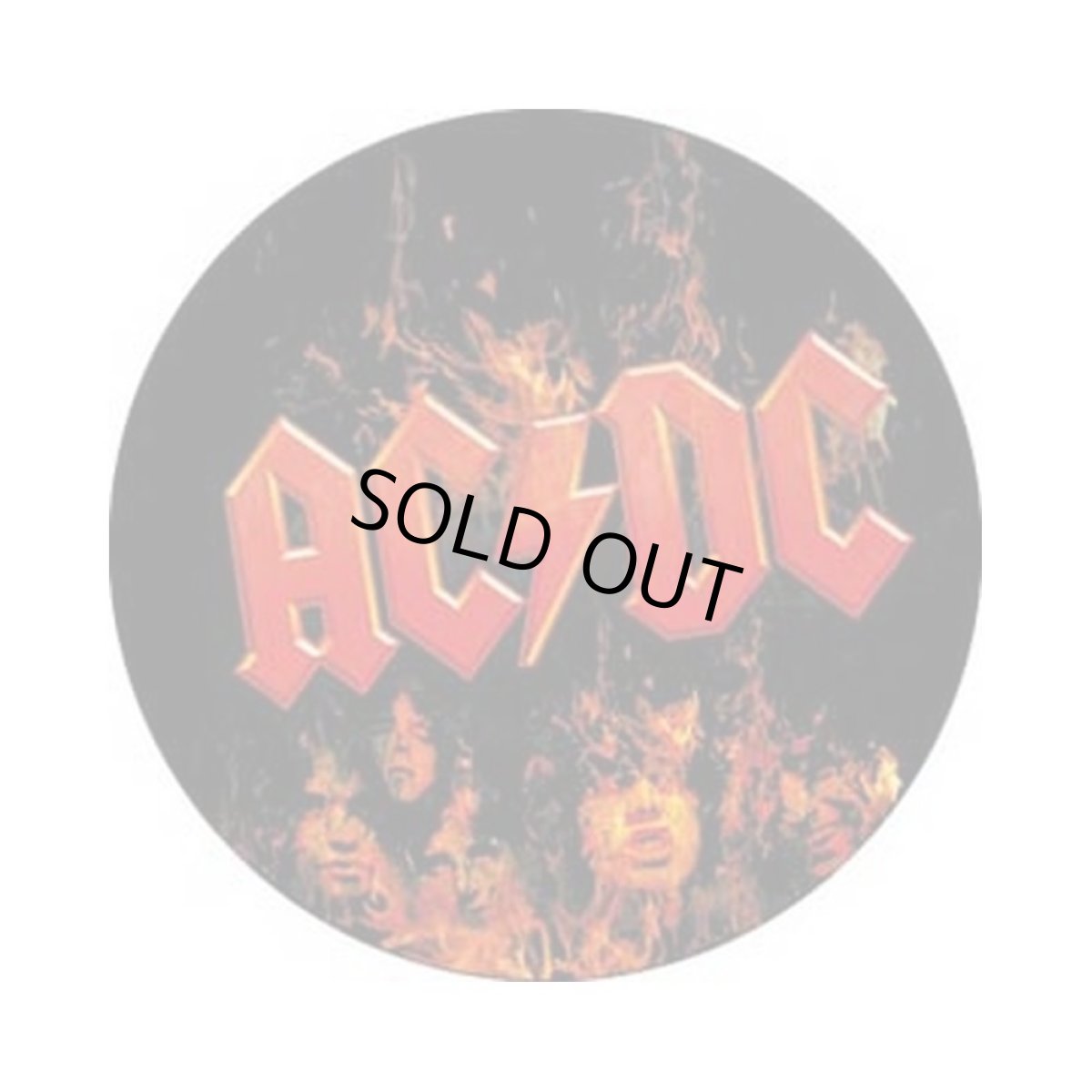 画像1: AC/DC 缶バッジ エーシー・ディーシー Flames 1.5 Inch Button (1)