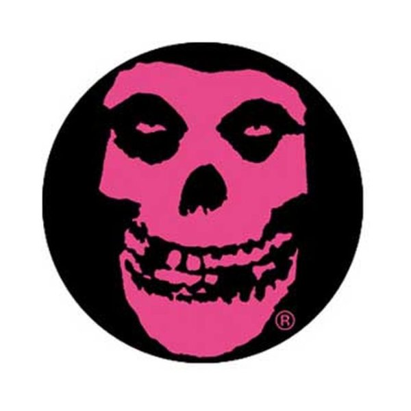 画像1: Misfits 缶バッジ ミスフィッツ Pink Skull 1 Inch Button (1)