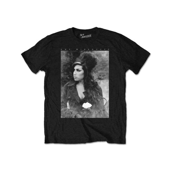 画像1: Amy Winehouse Tシャツ エイミー・ワインハウス Flower Portrait (1)